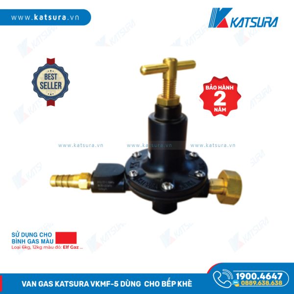 Van khè VKMF-5 trung áp dùng cho bình gas màu đỏ